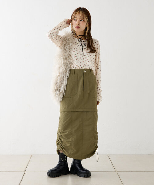 w closet（ダブルクローゼット）の「フラワーロングTシャツ（Tシャツ/カットソー・レディース・オフホワイト/ホワイト・FREE）」の12枚目の写真