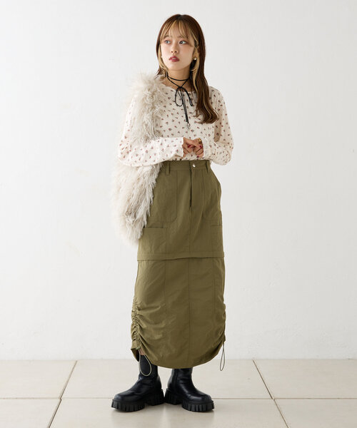 w closet（ダブルクローゼット）の「フラワーロングTシャツ（Tシャツ/カットソー・レディース・オフホワイト/ホワイト・FREE）」の13枚目の写真