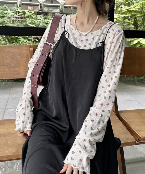 w closet（ダブルクローゼット）の「フラワーロングTシャツ（Tシャツ/カットソー・レディース・オフホワイト/ホワイト・FREE）」の16枚目の写真