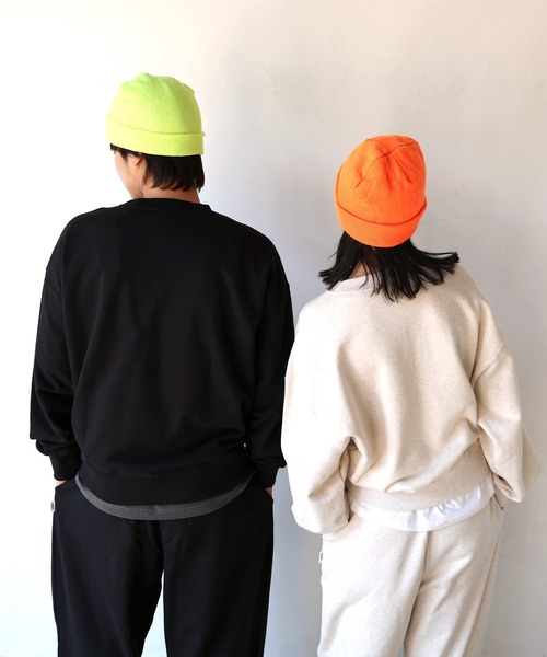 ANME（アンメ）の「Earnestエンブロイダリー裏毛スウェットトップス（スウェット・レディース・オートミール/ネイビー/アイボリー/ブラック/杢グレー・L/M/XL）」の11枚目の写真