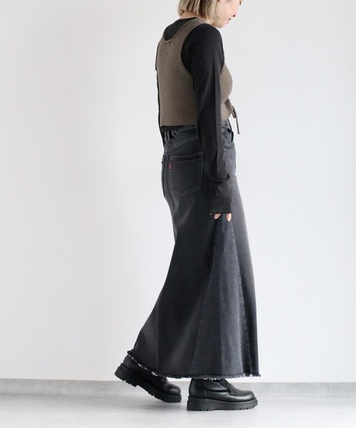 cepo（セポ）の「フィンガーホールロングスリーブTee（Tシャツ/カットソー・レディース・ブラック/ブラウン/オフホワイト/オレンジ/ブルー/サックスブルー/イエロー・M）」の8枚目の写真