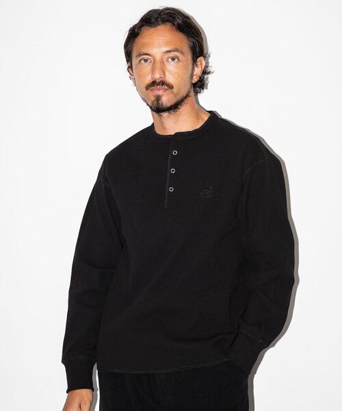 URBAN RESEARCH Sonny Label（アーバンリサーチサニーレーベル）の「OOPS　サーマルヘンリーネックプルオーバー（Tシャツ/カットソー・メンズ・チャコールグレー/ネイビー/ブラック・LARGE/MEDIUM）」の2枚目の写真