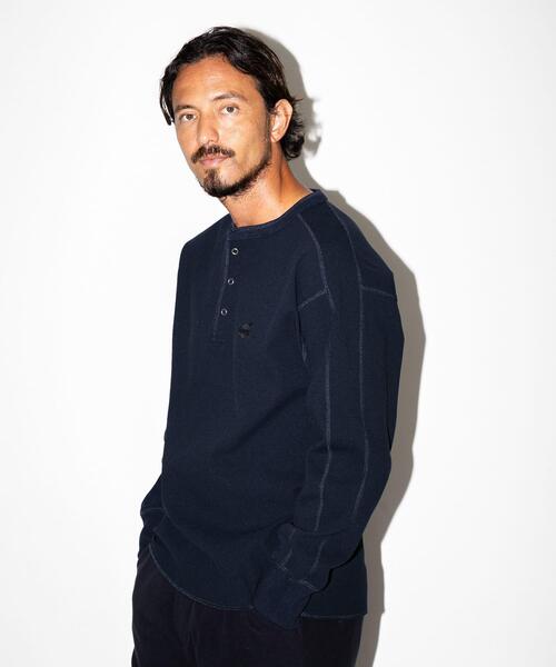 URBAN RESEARCH Sonny Label（アーバンリサーチサニーレーベル）の「OOPS　サーマルヘンリーネックプルオーバー（Tシャツ/カットソー・メンズ・チャコールグレー/ネイビー/ブラック・LARGE/MEDIUM）」の11枚目の写真