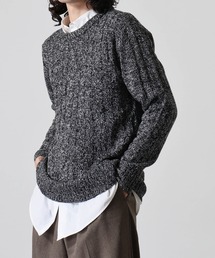 Cable knit crew neck knit / ケーブル編みクルーネックニット unisex