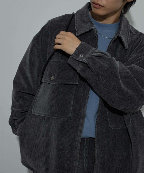 SENSE OF PLACE by URBAN RESEARCH（センスオブプレイスバイアーバンリサーチ）の「『ユニセックス』『セットアップ対応』ヴィンテージツイルZIPブルゾン（ブルゾン・メンズ・カーキ/ブラウン/ブラック・LARGE/MEDIUM）」の8枚目の写真