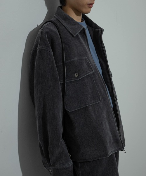 SENSE OF PLACE by URBAN RESEARCH（センスオブプレイスバイアーバンリサーチ）の「『ユニセックス』『セットアップ対応』ヴィンテージツイルZIPブルゾン（ブルゾン・メンズ・カーキ/ブラウン/ブラック・LARGE/MEDIUM）」の9枚目の写真