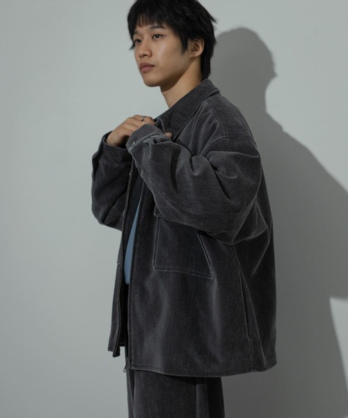 SENSE OF PLACE by URBAN RESEARCH（センスオブプレイスバイアーバンリサーチ）の「『ユニセックス』『セットアップ対応』ヴィンテージツイルZIPブルゾン（ブルゾン・メンズ・カーキ/ブラウン/ブラック・LARGE/MEDIUM）」の12枚目の写真