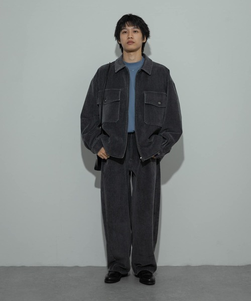 SENSE OF PLACE by URBAN RESEARCH（センスオブプレイスバイアーバンリサーチ）の「『ユニセックス』『セットアップ対応』ヴィンテージツイルZIPブルゾン（ブルゾン・メンズ・カーキ/ブラウン/ブラック・LARGE/MEDIUM）」の13枚目の写真