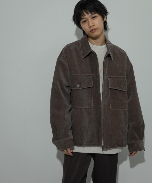 SENSE OF PLACE by URBAN RESEARCH（センスオブプレイスバイアーバンリサーチ）の「『ユニセックス』『セットアップ対応』ヴィンテージツイルZIPブルゾン（ブルゾン・メンズ・カーキ/ブラウン/ブラック・LARGE/MEDIUM）」の18枚目の写真