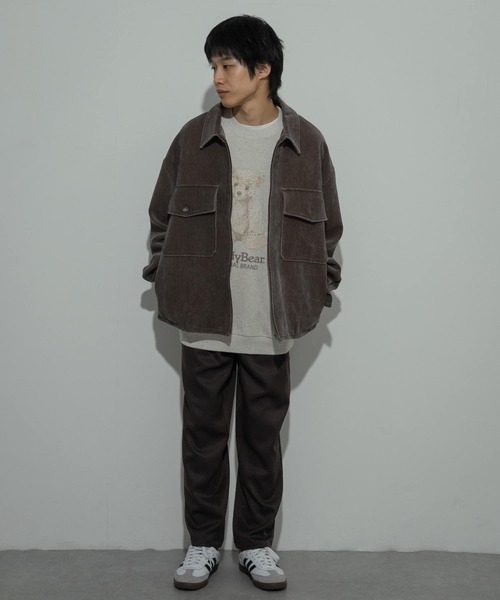 SENSE OF PLACE by URBAN RESEARCH（センスオブプレイスバイアーバンリサーチ）の「『ユニセックス』『セットアップ対応』ヴィンテージツイルZIPブルゾン（ブルゾン・メンズ・カーキ/ブラウン/ブラック・LARGE/MEDIUM）」の20枚目の写真