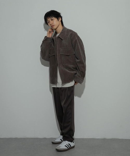 SENSE OF PLACE by URBAN RESEARCH（センスオブプレイスバイアーバンリサーチ）の「『ユニセックス』『セットアップ対応』ヴィンテージツイルZIPブルゾン（ブルゾン・メンズ・カーキ/ブラウン/ブラック・LARGE/MEDIUM）」の21枚目の写真