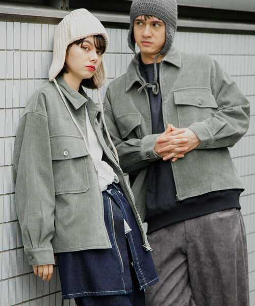 SENSE OF PLACE by URBAN RESEARCH（センスオブプレイスバイアーバンリサーチ）の「『ユニセックス』『セットアップ対応』ヴィンテージツイルZIPブルゾン（ブルゾン・メンズ・カーキ/ブラウン/ブラック・LARGE/MEDIUM）」の5枚目の写真