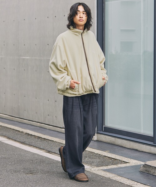 The unormwind(ザアンノームワインド)の「胸刺繍ロゴ裾ドローコードリバーシブルテックナイロン&フリース長袖ジャケット(その他アウター・メンズ・ブラック系/ブラウン系/ネイビー系・L/M/S/XL)」の21枚目の写真