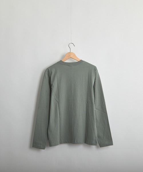 B'day(ビーデイ)の「ヘヴィウェイト天竺 刺繍 長袖 クルーネック(Tシャツ/カットソー・レディース・ブラック/ホワイト/モスグリーン・LARGE/MEDIUM)」の22枚目の写真