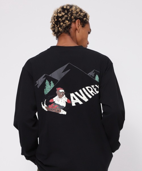 【セール】《WEB&DEPOT限定》LONGSLEEVE T-SHIRT 'SNOWBOARDER BEAR' / 長袖Tシャツ 'スノーボーダー ベア' / AVIREX / アヴィレックス（Tシャツ/カットソー）｜AVIREX（アヴィレックス） 5,267円