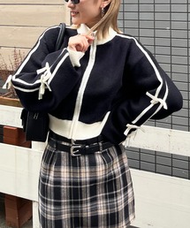 PARTY 【ZOZO限定】ニットトラックジャケット セール】ライン入りニットトラックジャケット（ニット/セーター