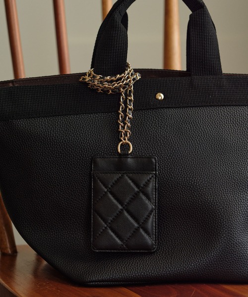 ZAKKA-BOX（ザッカボックス）の「キルティングカードケース（ショルダーストラップ付）（カードケース・レディース・ホワイト/ブラック・FREE）」の7枚目の写真