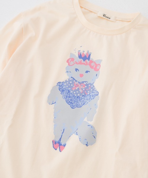 unica(ユニカ)の「おめかしcatスパンコールロンT(Tシャツ/カットソー・レディース・オフホワイト/ブラック・F)」の9枚目の写真