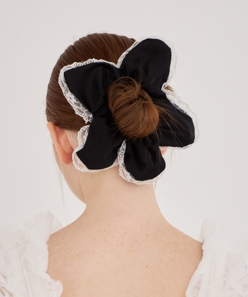 flower lace chouchou - フラワーレースシュシュ（シュシュ）｜ANU