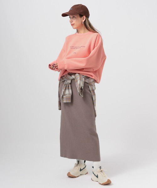 BAYFLOW（ベイフロー）の「[軽量で柔らか]アソートロゴダンボールプルオーバー（Tシャツ/カットソー・レディース・オフホワイト/チャコール/ベージュ/ピンク・FREE）」の10枚目の写真