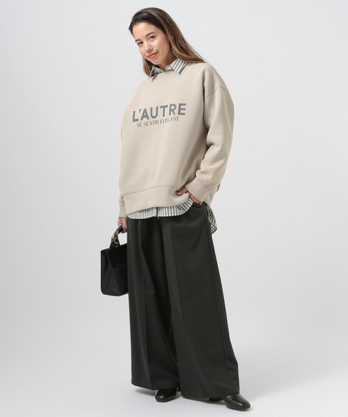 BAYFLOW（ベイフロー）の「[軽量で柔らか]アソートロゴダンボールプルオーバー（Tシャツ/カットソー・レディース・オフホワイト/チャコール/ベージュ/ピンク・FREE）」の12枚目の写真