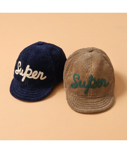 BREEZE(ブリーズ)の「コーデュロイベビーキャップ(キャップ・キッズ・ネイビー/ブラウン・46/48)」の3枚目の写真