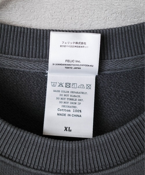 CROSS & STITCH(クロスステッチ)の「【FEW2】【CROSS & STITCH/クロスアンドステッチ】ピグメント スウェットシャツ(スウェット・メンズ・ブラック/ナチュラル・MEDIUM/LARGE/X-LARGE/XX-LARGE)」の5枚目の写真