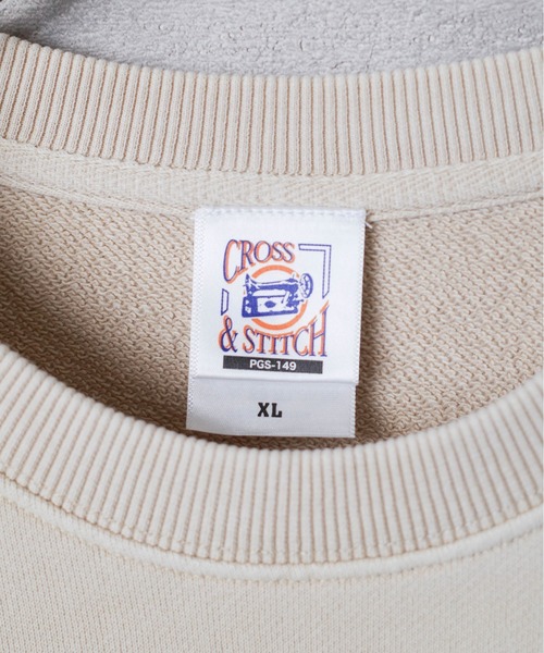 CROSS & STITCH(クロスステッチ)の「【FEW2】【CROSS & STITCH/クロスアンドステッチ】ピグメント スウェットシャツ(スウェット・メンズ・ブラック/ナチュラル・MEDIUM/LARGE/X-LARGE/XX-LARGE)」の13枚目の写真