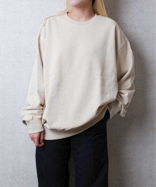 CROSS & STITCH(クロスステッチ)の「【FEW2】【CROSS & STITCH/クロスアンドステッチ】ピグメント スウェットシャツ(スウェット・メンズ・ブラック/ナチュラル・MEDIUM/LARGE/X-LARGE/XX-LARGE)」の21枚目の写真