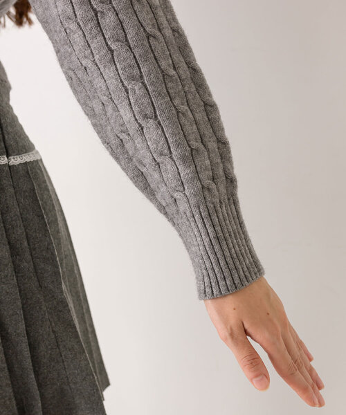 OLIVE des OLIVE(オリーブデオリーブ)の「ふわもちケーブルパーカー(パーカー・レディース・オフホワイト/チャコールグレー/サックスブルー/ブラウン・FREE)」の22枚目の写真