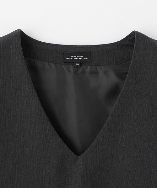 green label relaxing（グリーンレーベルリラクシング）の「ベスト + タックスカート セット / キッズ 100cm-130cm（スーツセット・キッズ・ダークグレー/グレー・100cm/110cm/120cm/130cm）」の15枚目の写真