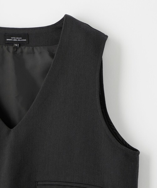 green label relaxing（グリーンレーベルリラクシング）の「ベスト + タックスカート セット / キッズ 100cm-130cm（スーツセット・キッズ・ダークグレー/グレー・100cm/110cm/120cm/130cm）」の16枚目の写真