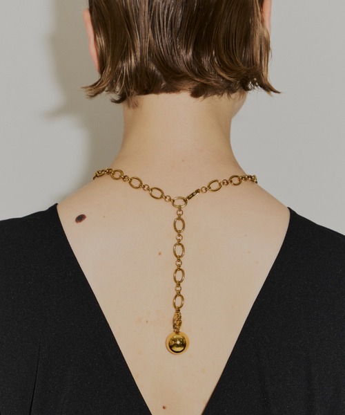 2way ball charm necklace / 2wayボールチャームネックレス