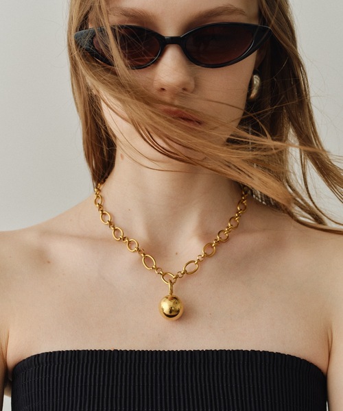 2way ball charm necklace / 2wayボールチャームネックレス
