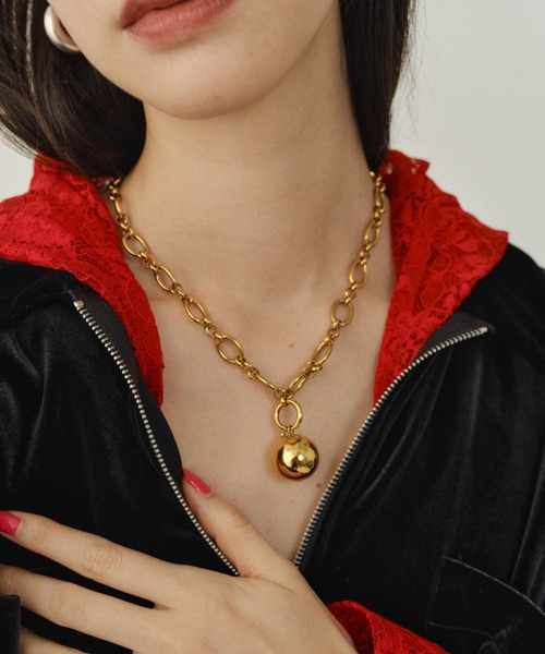 2way ball charm necklace / 2wayボールチャームネックレス