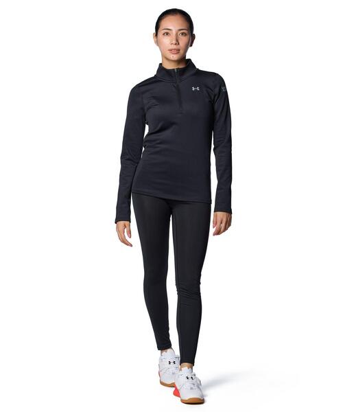 UNDER ARMOUR(アンダーアーマー)の「UAコールドギア プロ 1/2ジップ ロングスリーブ シャツ(トレーニング/レディース)(Tシャツ/カットソー・レディース・ブラック・S/L/M/XL)」の10枚目の写真