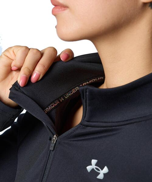 UNDER ARMOUR(アンダーアーマー)の「UAコールドギア プロ 1/2ジップ ロングスリーブ シャツ(トレーニング/レディース)(Tシャツ/カットソー・レディース・ブラック・S/L/M/XL)」の6枚目の写真