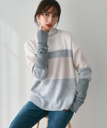 23区 ボーダーニットジャケット