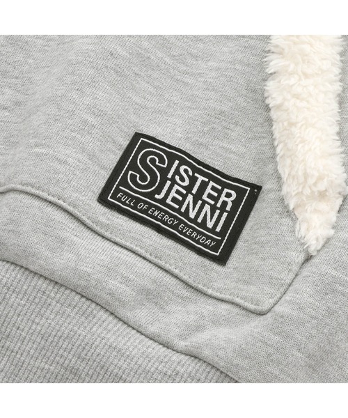 SISTER JENNI(SISTER JENNI)の「【あったか】裏起毛ボアロゴパーカー(パーカー・キッズ・グレー/ブラック・150cm/160cm/140cm/130cm)」の21枚目の写真