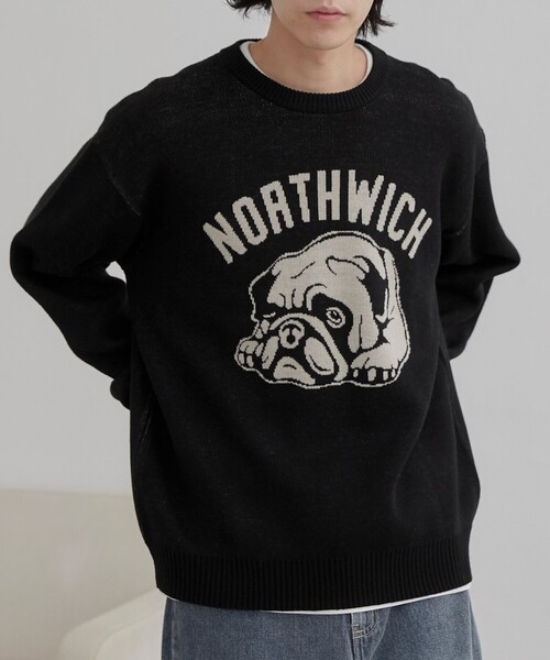 coen（コーエン）の「アニマルジャガードニット（ニット/セーター・メンズ・ブラック/ナチュラル・M/L/XL）」の5枚目の写真