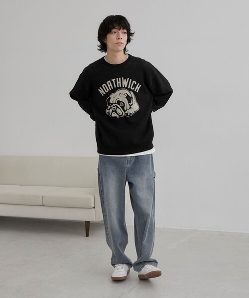 coen（コーエン）の「アニマルジャガードニット（ニット/セーター・メンズ・ブラック/ナチュラル・M/L/XL）」の17枚目の写真