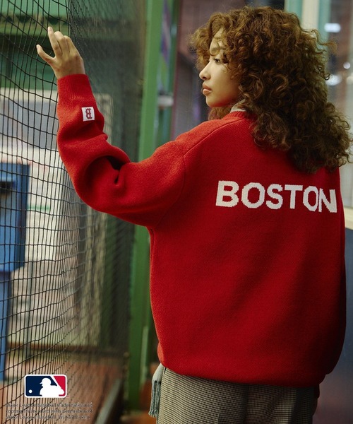 MLB（メジャーリーグベースボール）の「【MLB(メジャーリーグベースボール)】チームロゴHAPPYニット（ニット/セーター・メンズ・ネイビー/ブラウン/ブラック/ホワイト/レッド・MEDIUM/LARGE）」の5枚目の写真