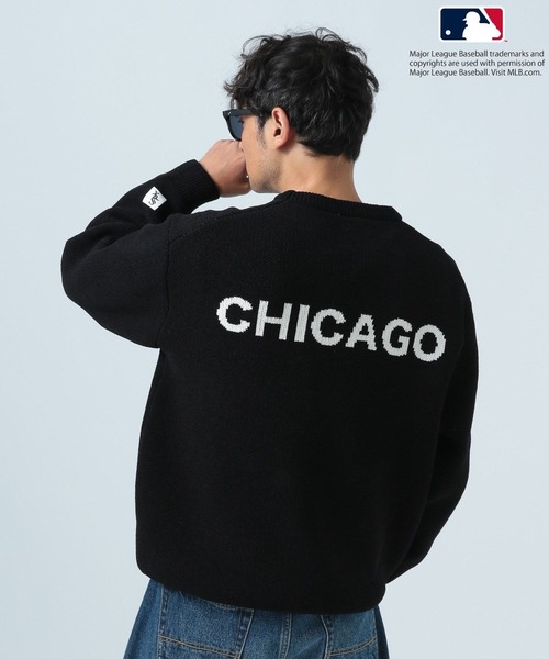 MLB（メジャーリーグベースボール）の「【MLB(メジャーリーグベースボール)】チームロゴHAPPYニット（ニット/セーター・メンズ・ネイビー/ブラウン/ブラック/ホワイト/レッド・MEDIUM/LARGE）」の17枚目の写真