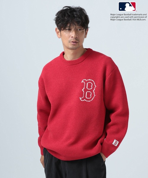 MLB（メジャーリーグベースボール）の「【MLB(メジャーリーグベースボール)】チームロゴHAPPYニット（ニット/セーター・メンズ・ネイビー/ブラウン/ブラック/ホワイト/レッド・MEDIUM/LARGE）」の21枚目の写真