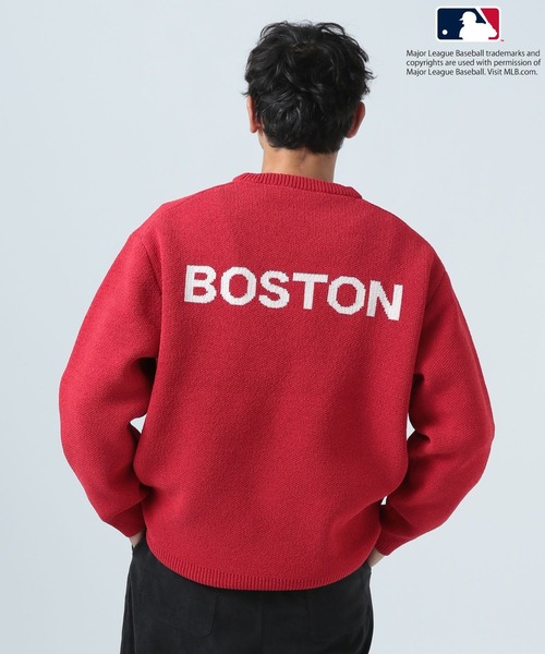 MLB（メジャーリーグベースボール）の「【MLB(メジャーリーグベースボール)】チームロゴHAPPYニット（ニット/セーター・メンズ・ネイビー/ブラウン/ブラック/ホワイト/レッド・MEDIUM/LARGE）」の22枚目の写真