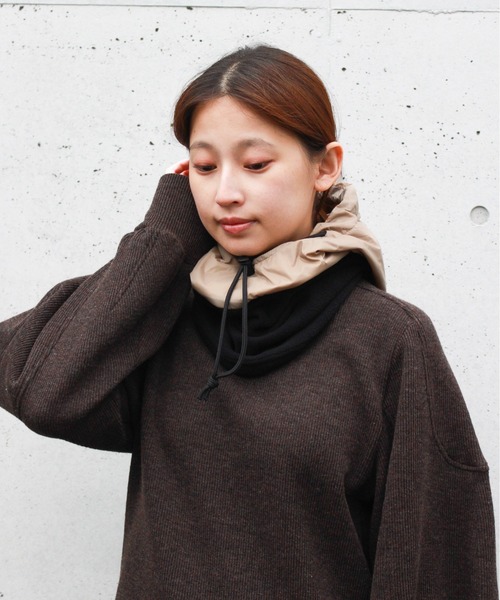 TAION(タイオン)の「TAION & MADDEN / タイオン&メデン 5WAY BALACLAVA ダウンバラクラバ(ネックウォーマー/スヌード・メンズ・ブラック/カーキ/レオパード/ネイビー/オリーブ・ONE SIZE)」の3枚目の写真