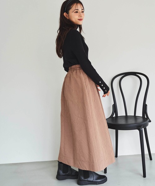 mil(ミル)の「【150㎝前後の小柄さんサイズ】袖ボタン ハイネックリブニット(ニット/セーター・レディース・ベージュ/ボルドー/ブラック・ONE SIZE)」の21枚目の写真
