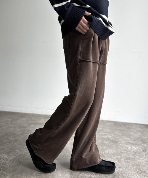 CPCM（シーピーシーエム）の「パウダー加工裏毛スウェットパンツ（その他パンツ・レディース・ブラック/ネイビー/ブラウン・SMALL/MEDIUM/LARGE）」の2枚目の写真