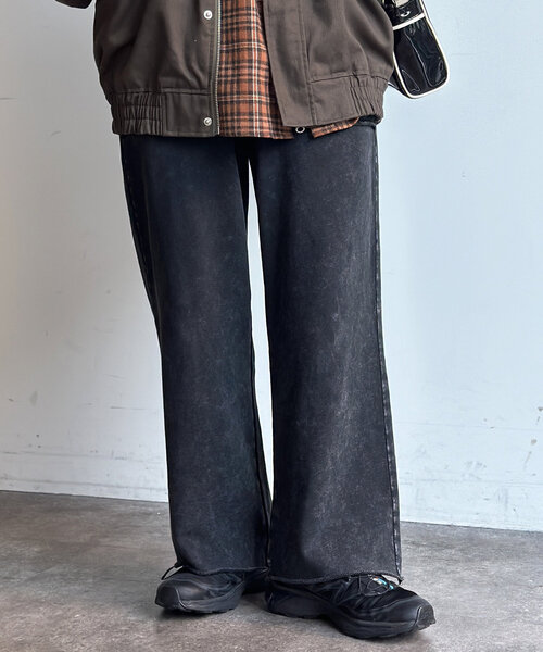 CPCM（シーピーシーエム）の「パウダー加工裏毛スウェットパンツ（その他パンツ・レディース・ブラック/ネイビー/ブラウン・SMALL/MEDIUM/LARGE）」の7枚目の写真