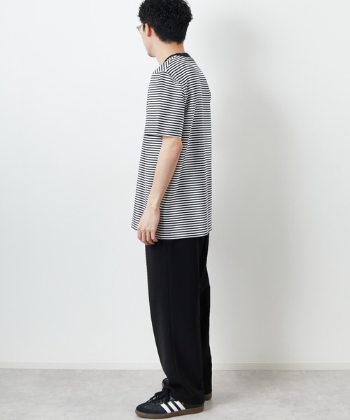 FRED PERRY ファインボーダー ワンポイントロゴ刺繍Tシャツ FRED PERRY/フレッドペリー] ファインボーダー ワンポイントロゴ